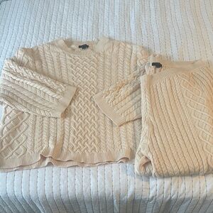 J. Crew Cream Cable Knit Sweater